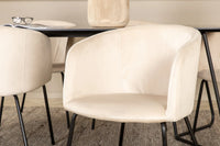 Spisegruppe Berit & Petra 190 x 90 – beige og svart