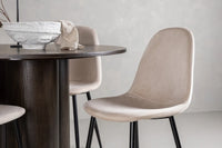 Spisegruppe rund 2-pakk ⌀110 – beige og mocca