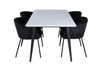 Spisestol og spisebord Berit & Jimmy 150 x 90 – svart og hvit