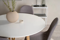 Spisegruppe Polar & Plaza 2-pakk, rund ⌀100 – grå og hvit