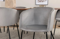 Spisegruppe Berit & Uno 200 x 90 – grå og natur