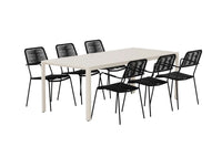 Spisegruppe 2-pakk 200 x 90 – svart og beige