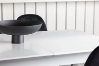 Spisestol Polar & Disa 2-pakk – svart + Spisebord rektangulært 120 x 80 – hvit