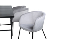 Spisegruppe Berit & Leif 200 x 90 – grå og svart