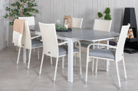 Spisebord Levels & Anna 160 x 100 + 2-pakk spisestol – hvit