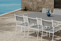 Spisegruppe Break & Copacabana 205 x 90 + spisestol 2-pakk – grå