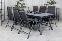 Spisebord Virya & Break 200 × 100 + 2-pakk posisjonsstoler – svart