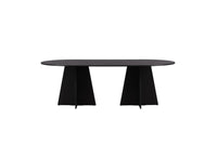 Spisebord ovalt 230 x 115 – svart
