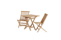 Spisestol Kenya 2-pakk + Kafébord 70 x 70 x 75 – natur