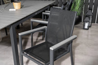 Spisegruppe Levels & Parma rektangulær 160 x 100 + spisestoler 2-pakk – svart