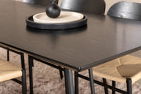 Spisegruppe Petra & Polly 190 x 90 2-pakk – svart