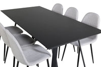 Spisegruppe Polar & Marina 2-pakk 180 x 90 – grå og svart