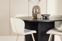 Spisegruppe Strada & Lilja ⌀120 2-pakk – svart og beige