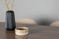Spisestol Velvet & Tempe 2-pakk + rektangulært spisebord 140 x 80 – beige og valnøtt