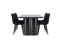 Spisegruppe Polar & Olivia 2-pakk 210 x 100 – svart