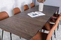 Spisegruppe Slider & Polar 170 x 95 2-pakk – natur og brun