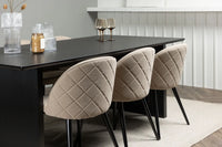 Spisegruppe 2-pakk 200 × 100 – beige og svart