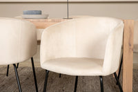 Spisegruppe Slider & Berit 170 x 95 – whitewash og beige