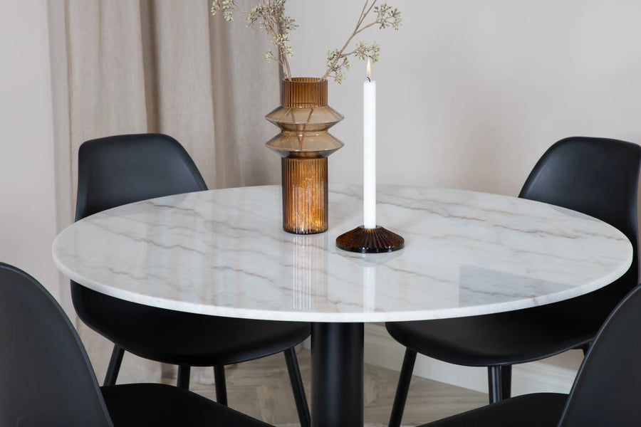 Spisebord Estelle rundt ⌀106 – hvit