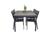 Spisegruppe Levels 160 x 100 + spisestol 2-pakk – svart