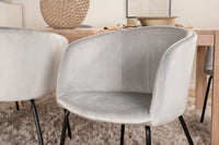 Spisegruppe Slider & Berit 170 x 95 – hvitvasket og grå
