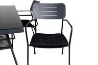 Spisestol Nicke & Dallas 2-pakk + Rektangulært spisebord 193 x 90 – svart