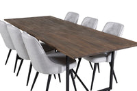 Spisegruppe Padang & Velvet Deluxe 250 x 100 2-pakk – natur og grå