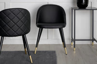 Spisestol Velvet 2-pakk – svart