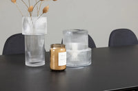 Spisestol Polar & Vail 2-pakk + rektangulært spisebord 200 × 100 – svart