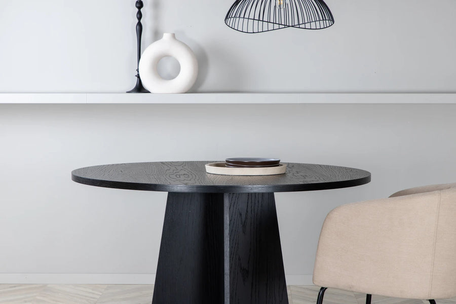 Spisebord Bootcut rundt ⌀110 – svart