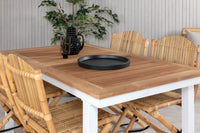 Spisegruppe Cane & Panama 160 x 90 – natur og hvit