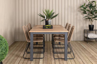 Spisegruppe Panama & Lindos 224 x 100 2-pakk – svart og brun