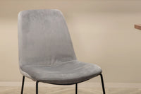 Spisestol Muce & Uno 2-pakk + Spisebord rektangulært 200 x 90 – grå og natur