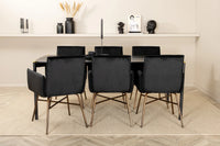 Spisegruppe Pelle & Petra 190 x 90 – svart