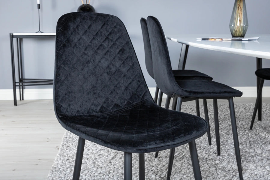 Spisestol Polar 2-pakk – svart
