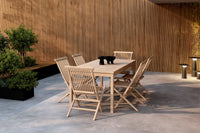 Spisestol Kenya 2-pakk + rektangulært spisebord 180 x 90 – whitewash