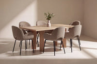 Spisegruppe Lillehammer & Florensa 200 x 90 + 2-pakk spisestoler – natur og brun