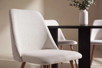 Spisestol Night & Juno 2-pakk – beige + Spisebord rundt ⌀120 – svart