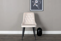 Spisestol Velvet Deluxe 2-pakk – beige