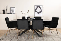 Spisegruppe Petra & Piazza 180 x 90 – svart