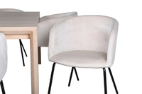 Spisegruppe Slider & Berit 170 x 95 – whitewash og beige