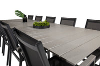Spisegruppe Levels & Parma 229 × 100 + spisestoler 2-pakk – svart