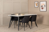 Spisegruppe Jimmy & Velvet 150 x 90 2-pakk – hvit og svart