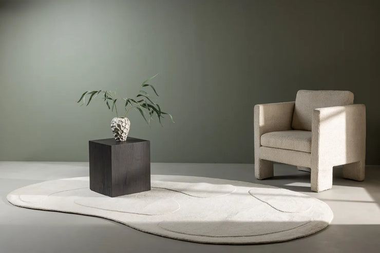 Teppe ovalt 290 × 175 – hvit