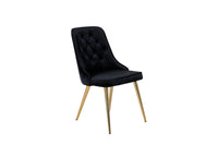 Spisestol Velvet Deluxe 2-pakk – svart