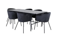 Spisegruppe Berit & Uno 200 x 90 – svart