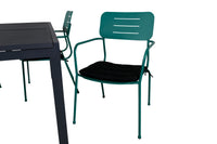 Spisegruppe Nicke & Marbella 2-pakk + Spisebord 160 x 100 – grønn og svart