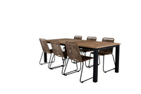 Spisegruppe Panama & Lindos 224 x 100 2-pakk – svart og brun