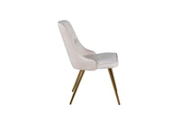 Spisestol Velvet Deluxe 2-pakk – beige