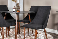 Spisestol Leone & Plaza 2-pakk + Spisebord rundt ⌀100 – svart